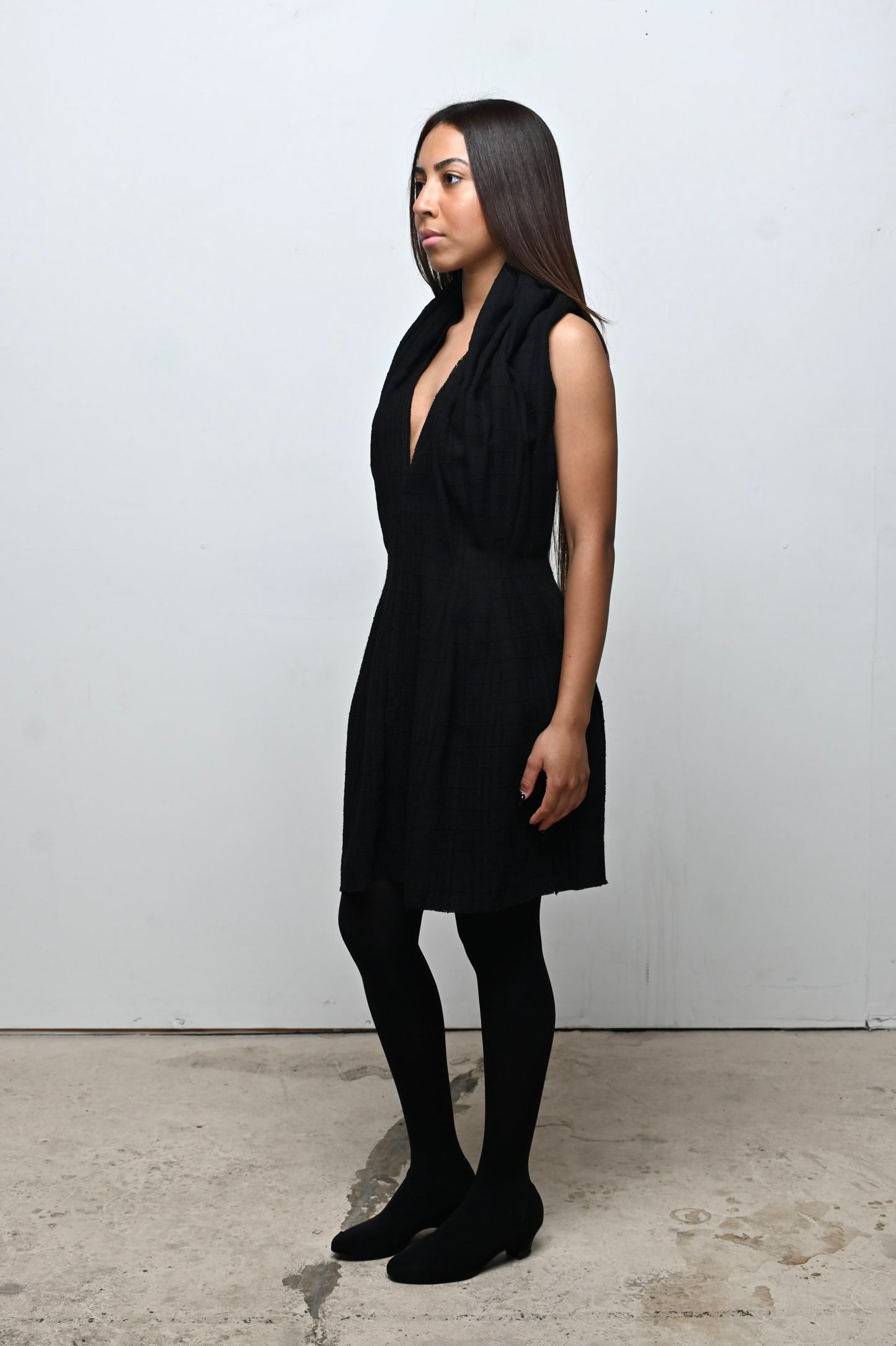 TWEED DARTED DRESS