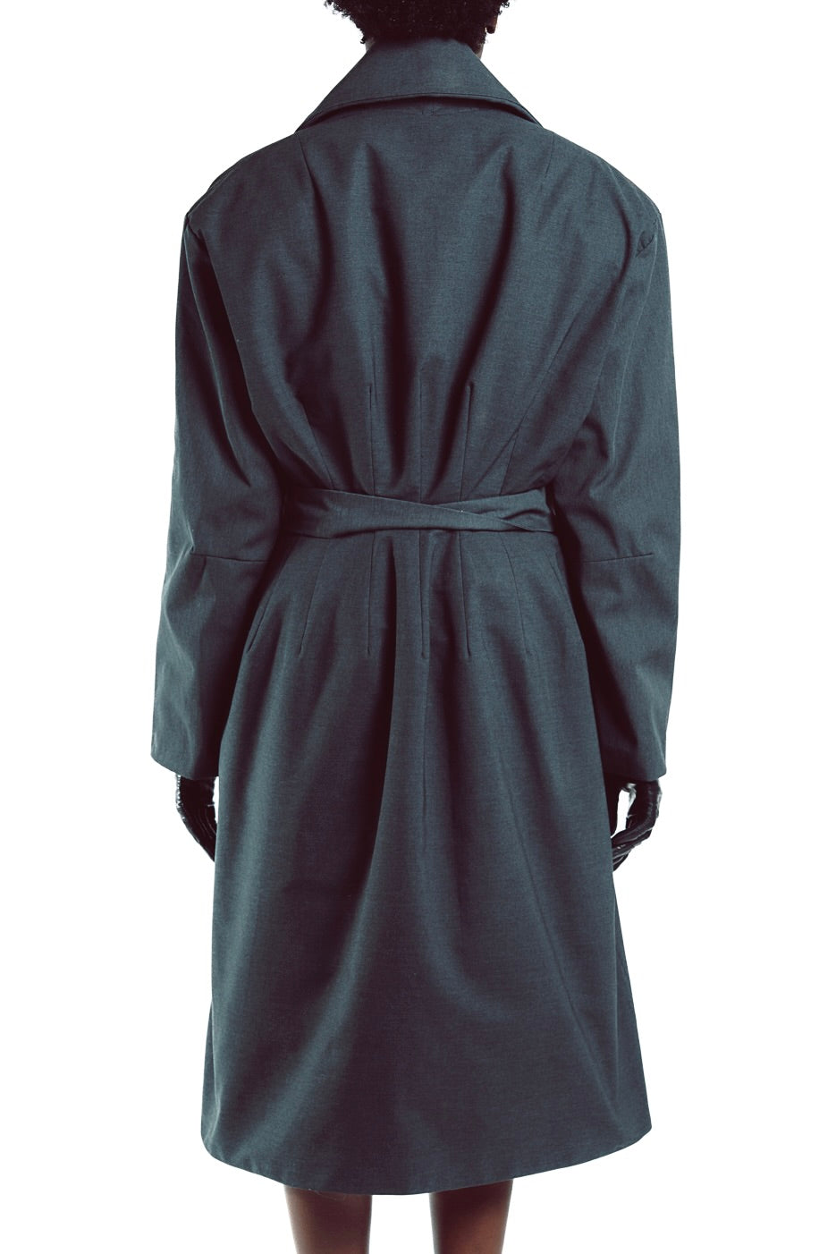 Darted Hourglass Trench Coat