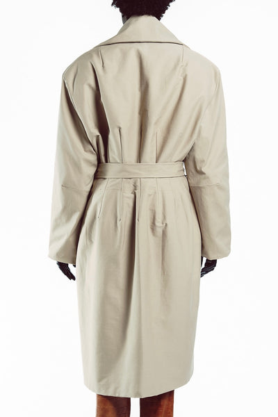 Darted Hourglass Trench Coat