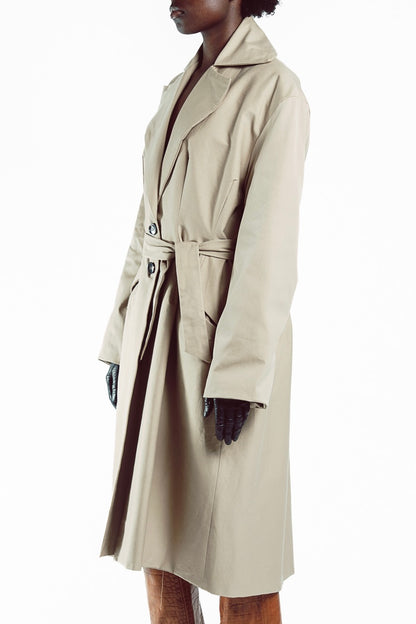 Darted Hourglass Trench Coat