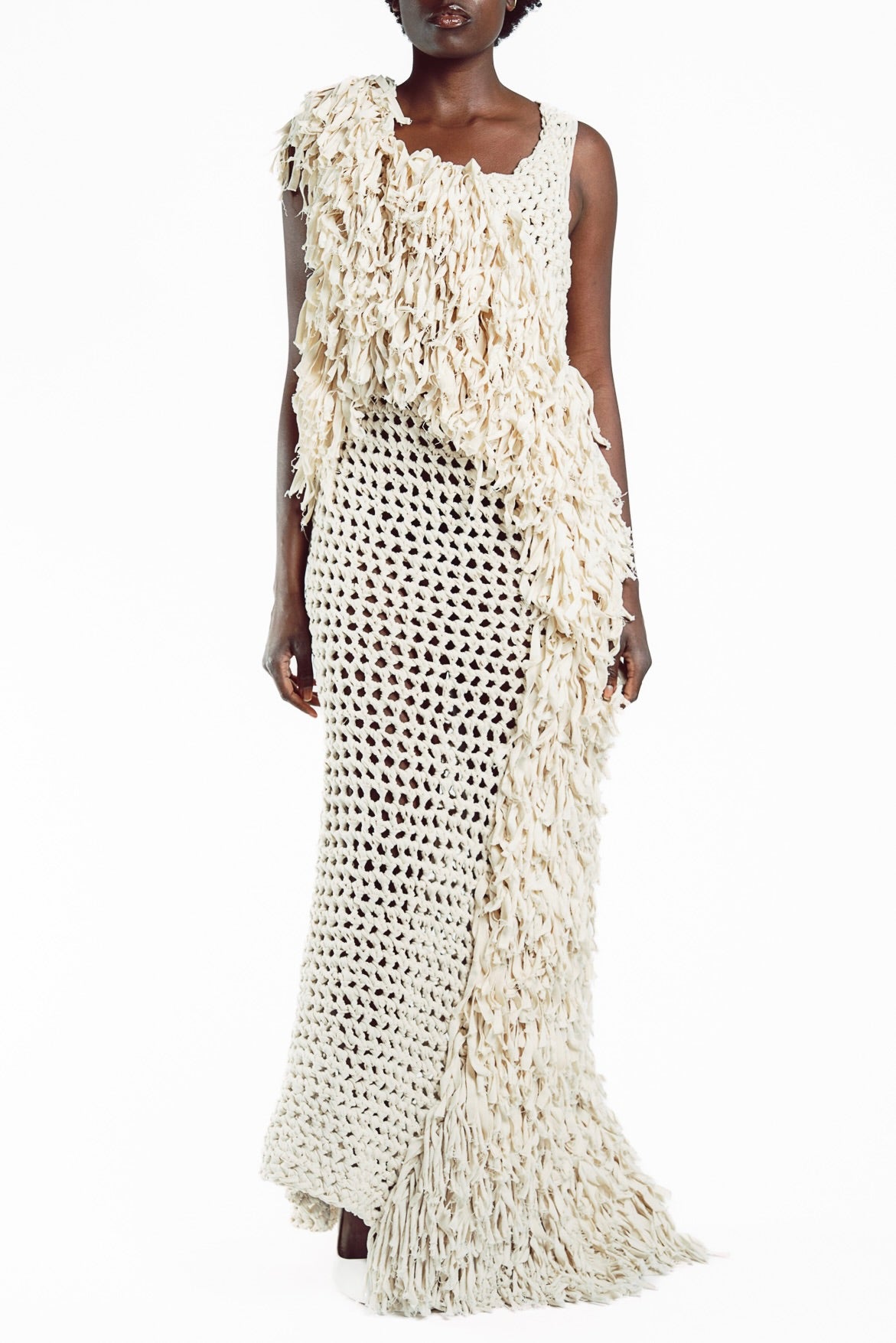 Twill Crochet Fringe Dress
