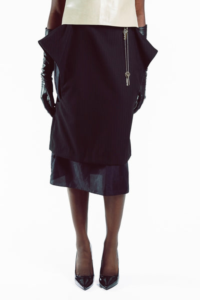 Sleeveless Key Blazer Skirt