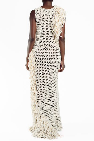 Twill Crochet Fringe Dress