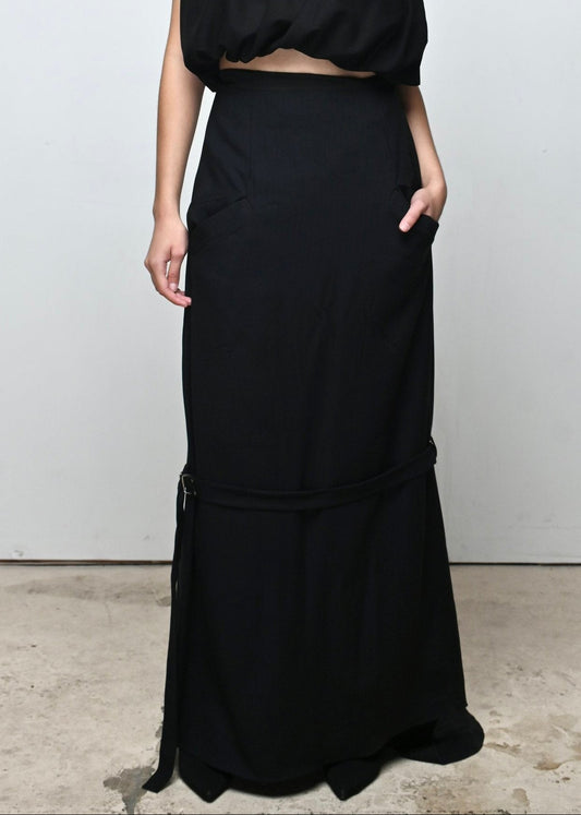 BELTED TAILOR SKIRT