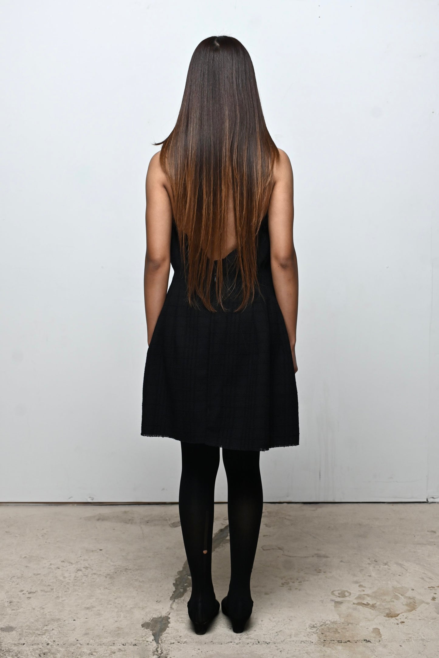 TWEED DARTED DRESS
